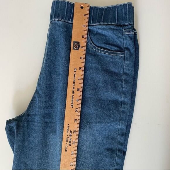 Women’s Blue Elastic Waist Pull-On Jeans Size 32 / Large - Picture 6 of 12